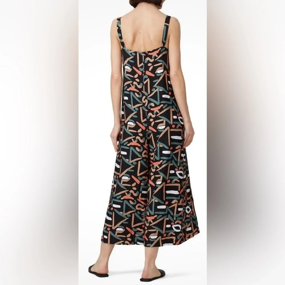 The Odells‎ NWOT Abstract Print Wide Leg Jumpsuit XS Boho Festival